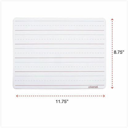 Universal Dry Erase Board - 11.8" (1 ft) Width x 8.8" (0.7 ft) Height - White Melamine Surface - 6 / Pack
