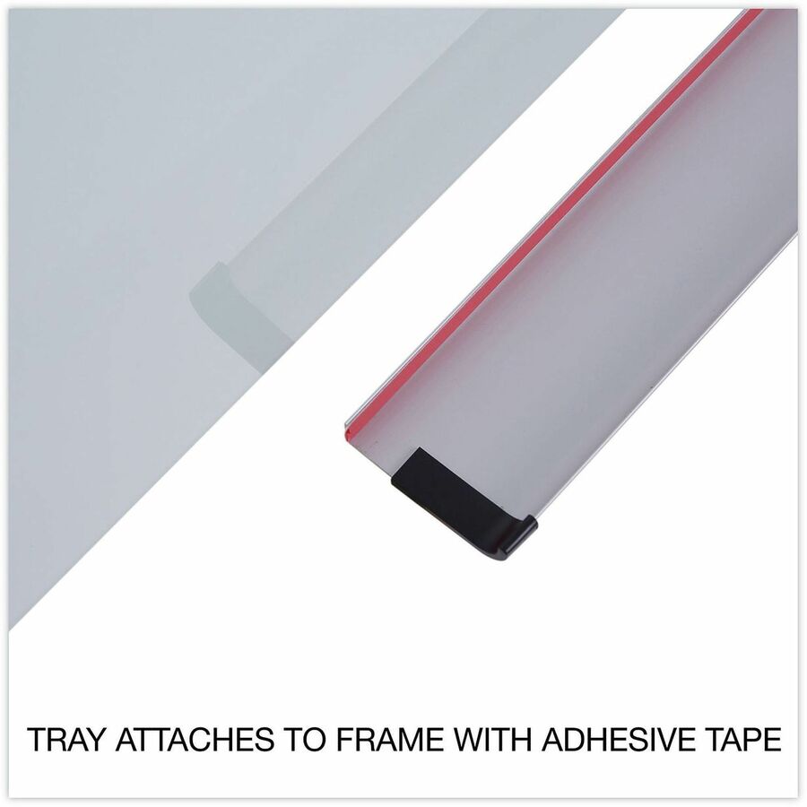 Universal Frameless Glass Marker Board, 36" x 24" , White Surface - 36" (3 ft) Width x 24" (2 ft) Height - White Glass S