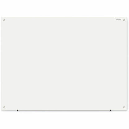 Universal Frameless Glass Marker Board, 48" x 36" , White Surface - 48" (4 ft) Width x 36" (3 ft) Height - White Glass S
