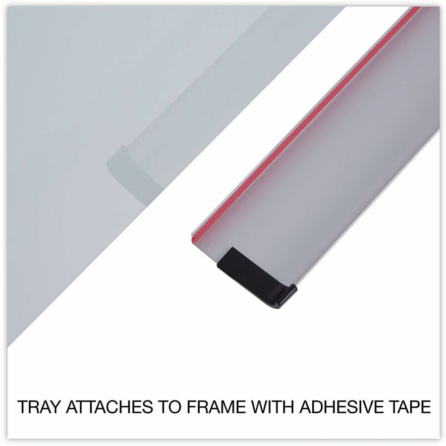 Universal Frameless Glass Marker Board, 72" x 48" , White Surface - 72" (6 ft) Width x 48" (4 ft) Height - White Glass S