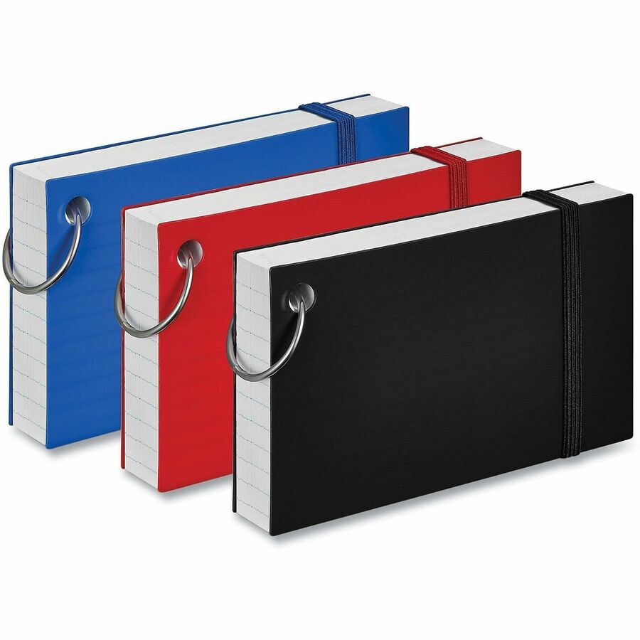 Universal Ring Index Cards, Ruled, 3 x 5, White, 100/Pack - 4" Width x 6" Length - Ruled - 3 / Pack