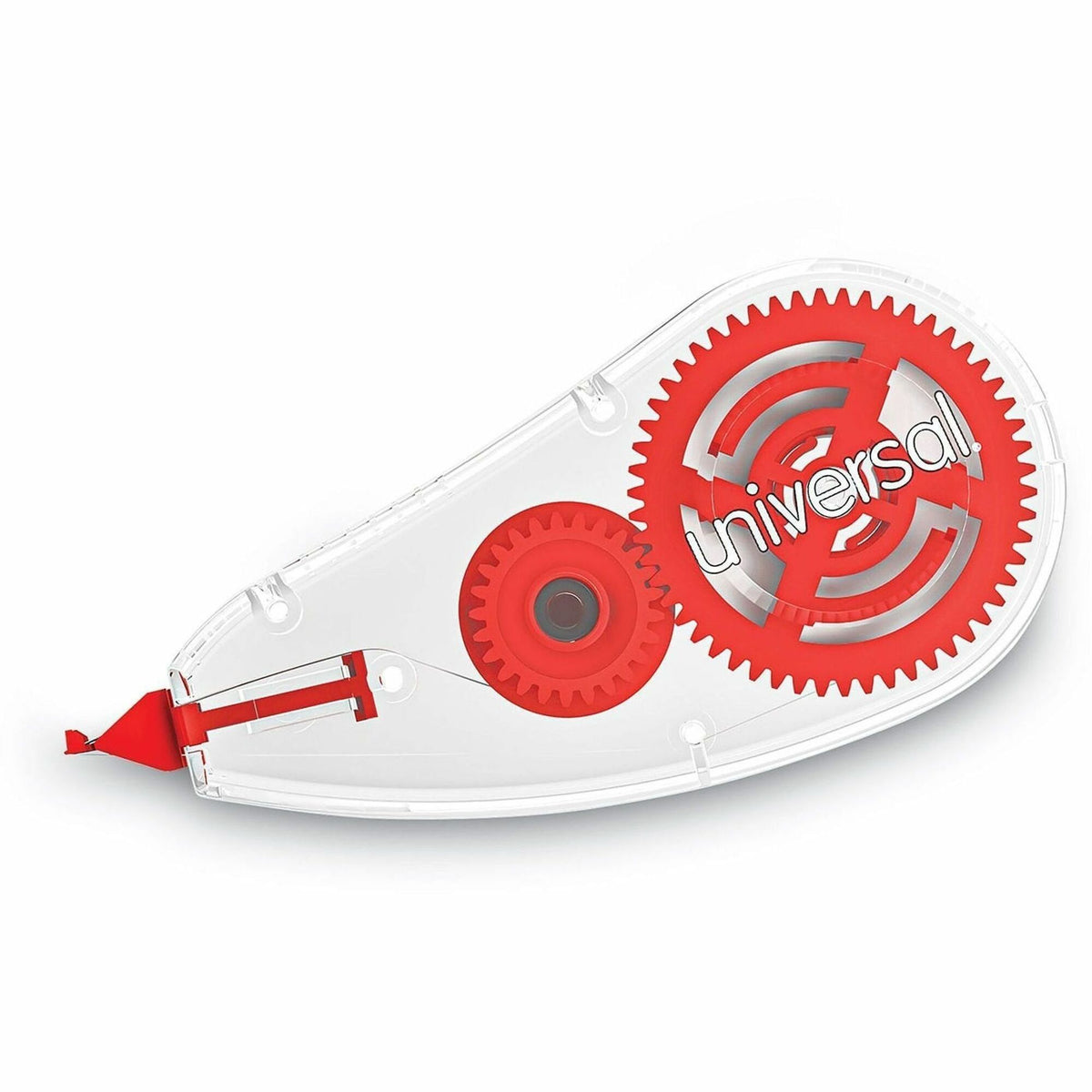 Universal Correction Tape - 0.20" Tape Width x 26.25 ft Tape Length - 1 Line(s) - White Tape - Clear, Red Dispenser - 10
