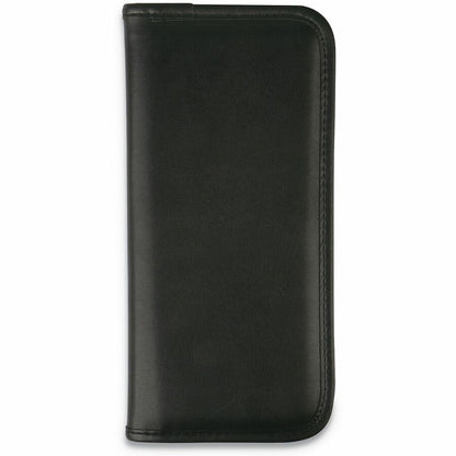 Universal Business Card Holder - Support 3.50" x 2" Media - 10.1" Height x 4.8" Width x 10.2" Depth - Vinyl - Black - 1 