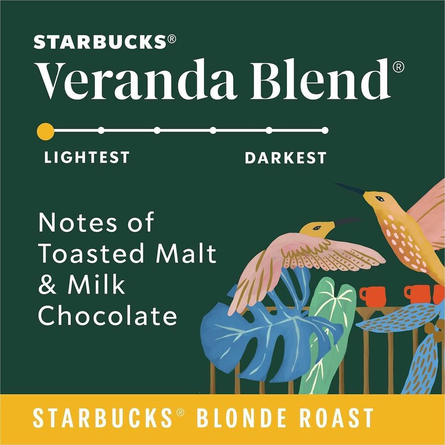 Starbucks® K-Cup Veranda Blend Coffee - Compatible with Drip-coffee Brewer - Blonde - K-Cup - Veranda Blend - 24 / Box