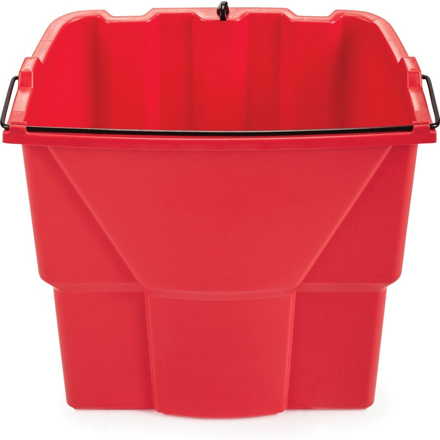 Rubbermaid Commercial WaveBrake 18 QT Dirty Water Bucket - 4.50 gal - 14" x 9.8" - Plastic - Red - 1 Each