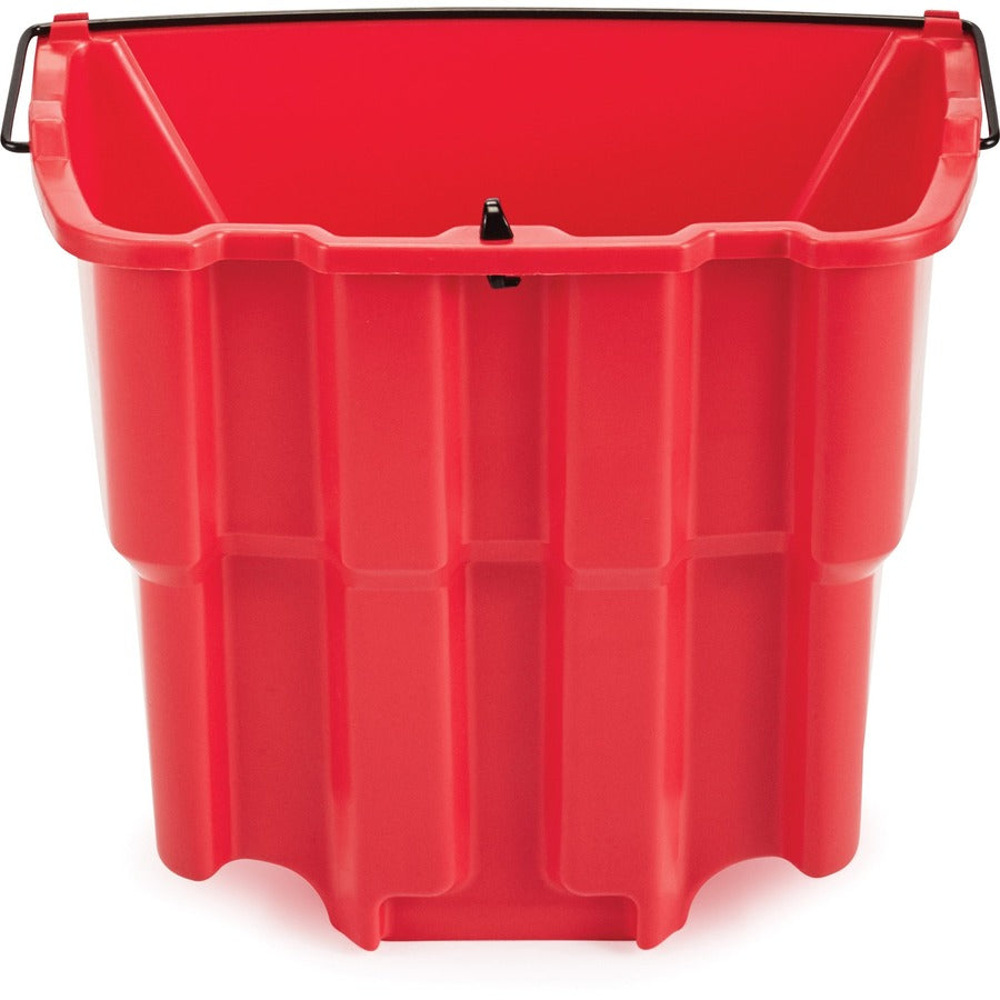 Rubbermaid Commercial WaveBrake 18 QT Dirty Water Bucket - 4.50 gal - 14" x 9.8" - Plastic - Red - 1 Each