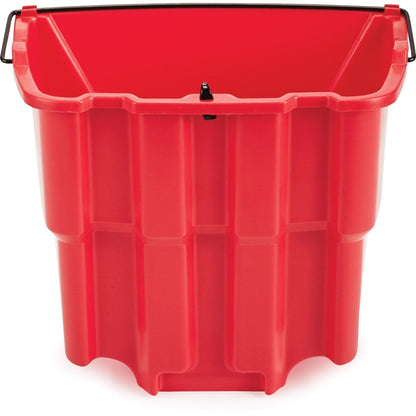 Rubbermaid Commercial WaveBrake 18 QT Dirty Water Bucket - 4.50 gal - 14" x 9.8" - Plastic - Red - 1 Each