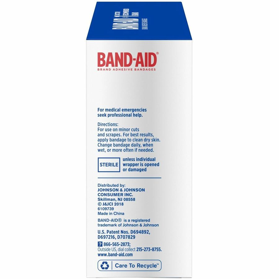 Band-Aid Flexible Fabric Adhesive Bandages - 1" Length - Beige - Fabric - 100Box - 12 / Carton
