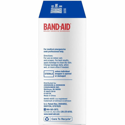 Band-Aid Flexible Fabric Adhesive Bandages - 1" Length - Beige - Fabric - 100Box - 12 / Carton