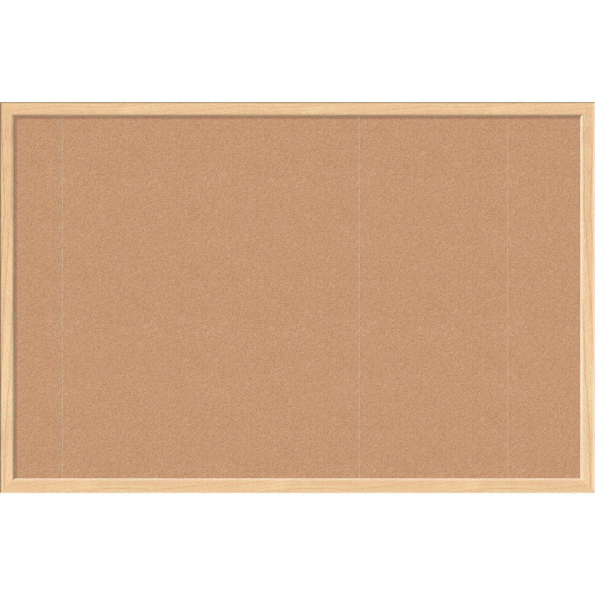 U Brands Cork Bulletin Board - 24" Board Height x 36" Board Width - Natural Cork Surface - 1 Each