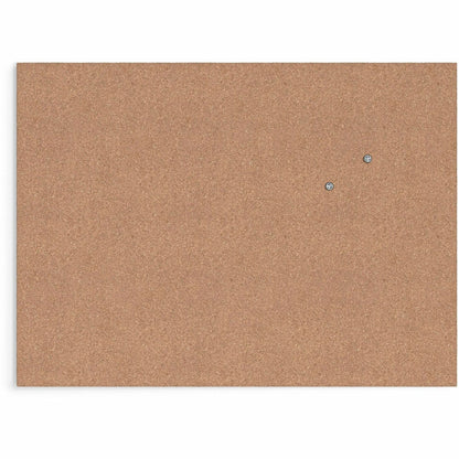 U Brands Frameless Cork Canvas Bulletin Board - 18" Board Height x 24" Board Width - Natural Cork Surface - 1 Each