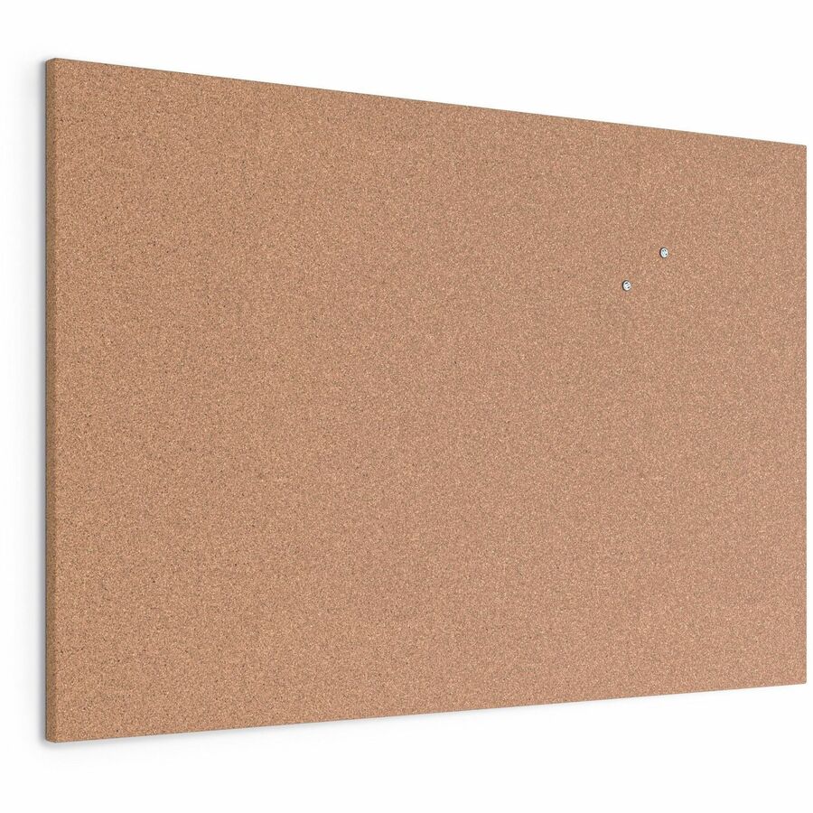 U Brands Frameless Cork Canvas Bulletin Board - 24" Board Height x 36" Board Width - Natural Cork Surface - 1 Each