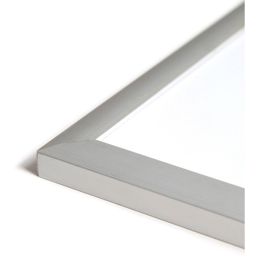 U Brands Melamine Non-Magnetic Dry-Erase Board - 36" (3 ft) Width x 24" (2 ft) Height - White Melamine Surface - Silver 