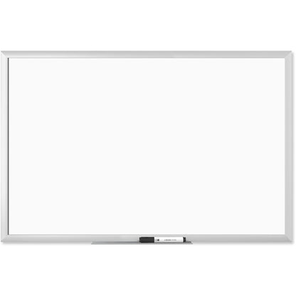 U Brands Melamine Non-Magnetic Dry-Erase Board - 36" (3 ft) Width x 24" (2 ft) Height - White Melamine Surface - Silver 