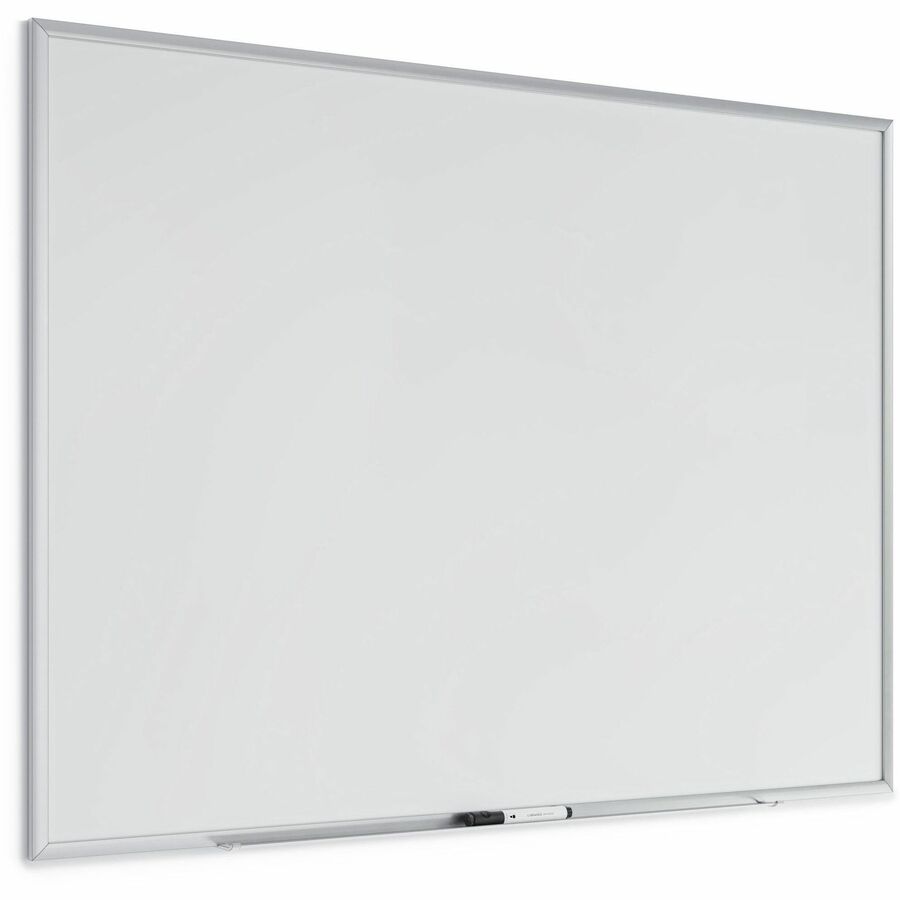 U Brands Magnetic Dry-Erase Board - 48" (4 ft) Width x 36" (3 ft) Height - White Painted Steel Surface - Silver Aluminum