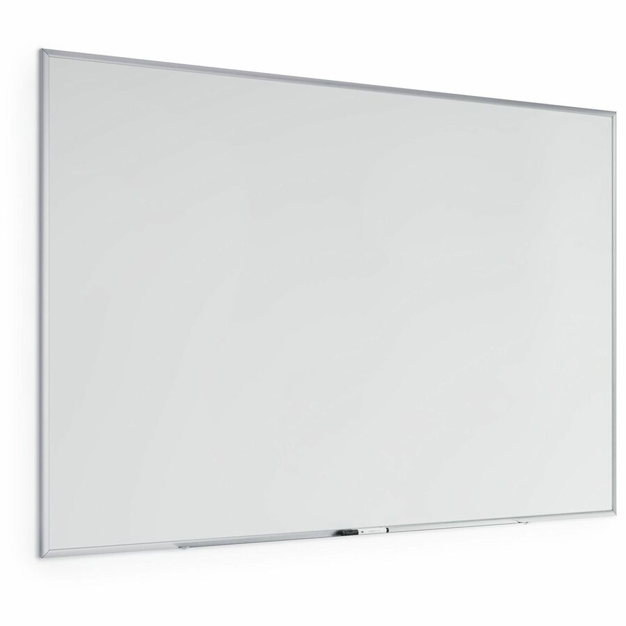 U Brands Magnetic Dry-Erase Board - 72" (6 ft) Width x 48" (4 ft) Height - White Painted Steel Surface - Silver Aluminum