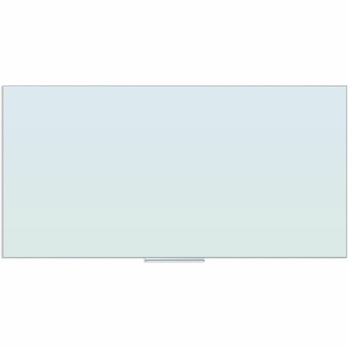 U Brands Floating Non-Magnetic Glass Frameless Dry-Erase Board - 72" (6 ft) Width x 36" (3 ft) Height - Frosted White Te