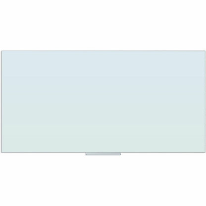 U Brands Floating Non-Magnetic Glass Frameless Dry-Erase Board - 72" (6 ft) Width x 36" (3 ft) Height - Frosted White Te
