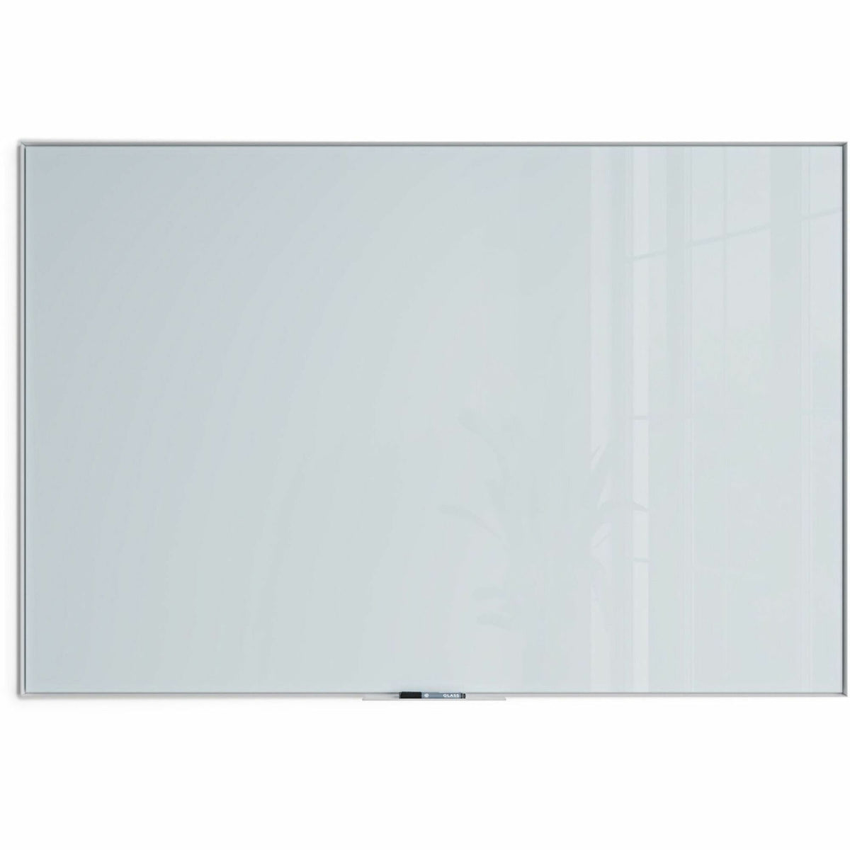 U Brands Non-Magnetic Glass Dry-Erase Board - 72" (6 ft) Width x 48" (4 ft) Height - Frosted White Tempered Glass Surfac