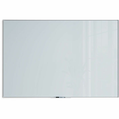 U Brands Non-Magnetic Glass Dry-Erase Board - 72" (6 ft) Width x 48" (4 ft) Height - Frosted White Tempered Glass Surfac