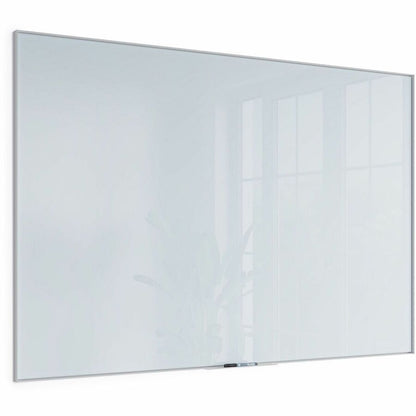 U Brands Non-Magnetic Glass Dry-Erase Board - 72" (6 ft) Width x 48" (4 ft) Height - Frosted White Tempered Glass Surfac