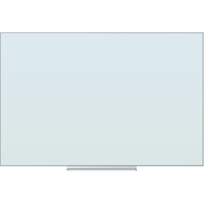 U Brands Floating Frameless Non-Magnetic Ghost Grid Glass Dry-Erase Board - 36" (3 ft) Width x 24" (2 ft) Height - 1 Eac