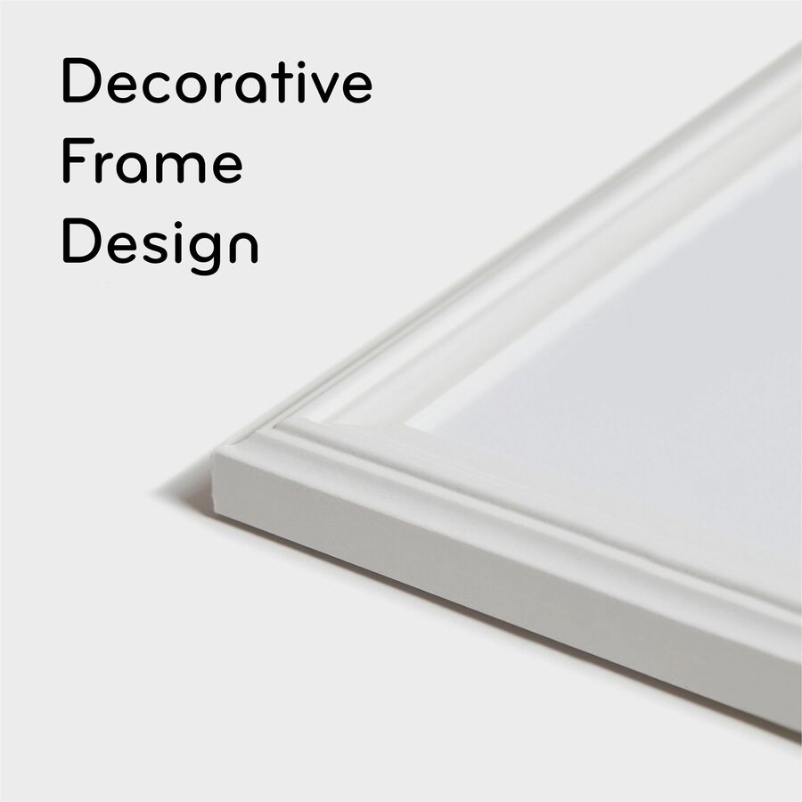 U Brands Magnetic Dry-Erase Board - 30" (2.5 ft) Width x 20" (1.7 ft) Height - White Painted Steel Surface - White Wood 