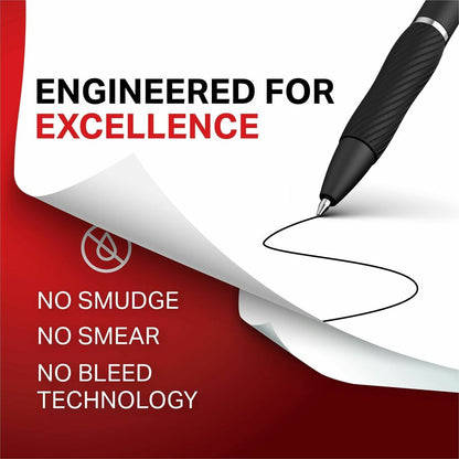 Sharpie S-Gel Gel Pen - 0.7 mm Medium Pen Point - Refillable - Retractable - Black Ink - Gel-based - Black Barrel - 36 /