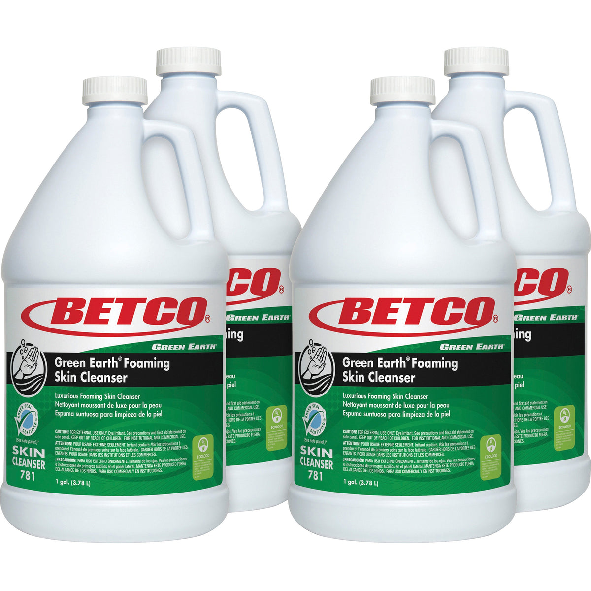 Betco Green Earth Foaming Skin Cleanser - Foam - 1 gal - Citrus - Applicable on Hand - Moisturising, Non-irritating - 4 