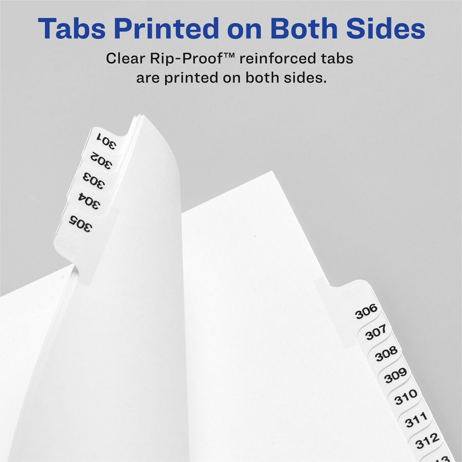 Avery® Standard Collated Legal Dividers - 25 x Divider(s) - 25 Printed Side Tab(s) - Digit - 201-225 - 25 Tab(s)/Set - 1