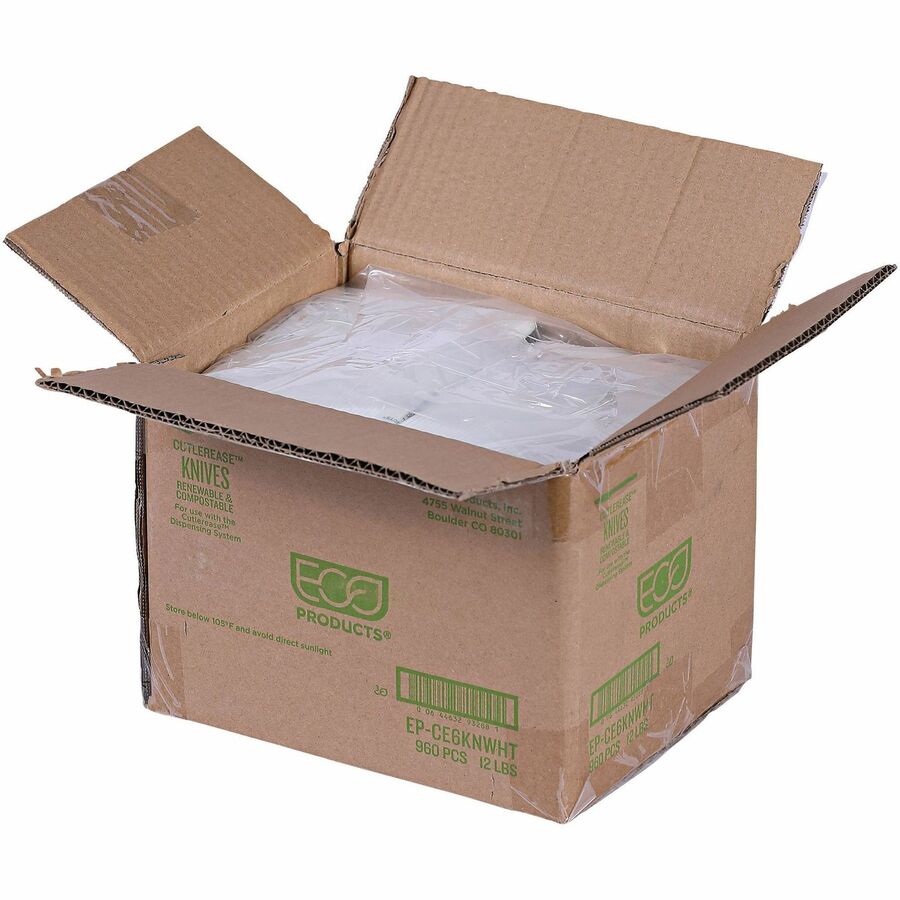 Eco-Products Cutlerease Dispensable Knives - Knife - 1 x Knife - White - 960 / Carton