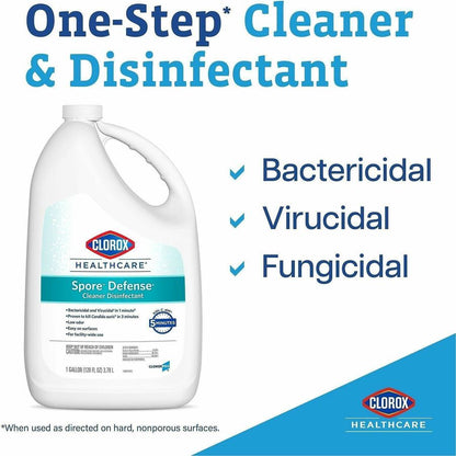 Clorox Healthcare Spore Defense Cleaner Disinfectant Refill - Ready-To-Use - 128 fl oz (4 quart) - Low Odor, Antibacteri