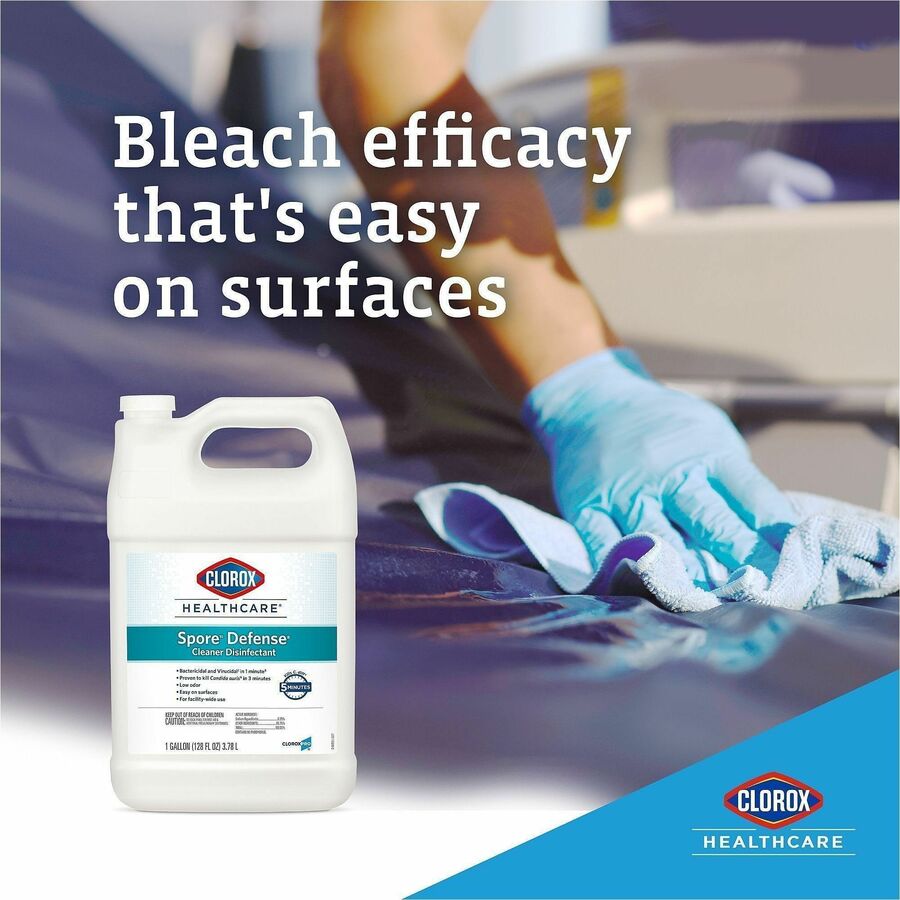 Clorox Healthcare Spore Defense Cleaner Disinfectant Refill - Ready-To-Use - 128 fl oz (4 quart) - Low Odor, Antibacteri