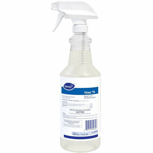 Diversey Virex Tb RTU Disinfectant Cleaner - For Multi Surface, Multipurpose - Ready-To-Use - Liquid - 32 fl oz (1 quart