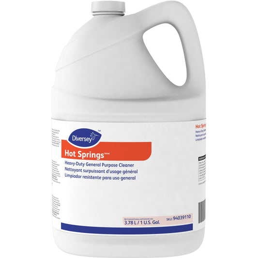 Diversey Hot Springs Heavy-Duty Cleaner - 128 fl oz (4 quart) - Citrus Scent - Caustic-free, Solvent-free, Phosphate-fre
