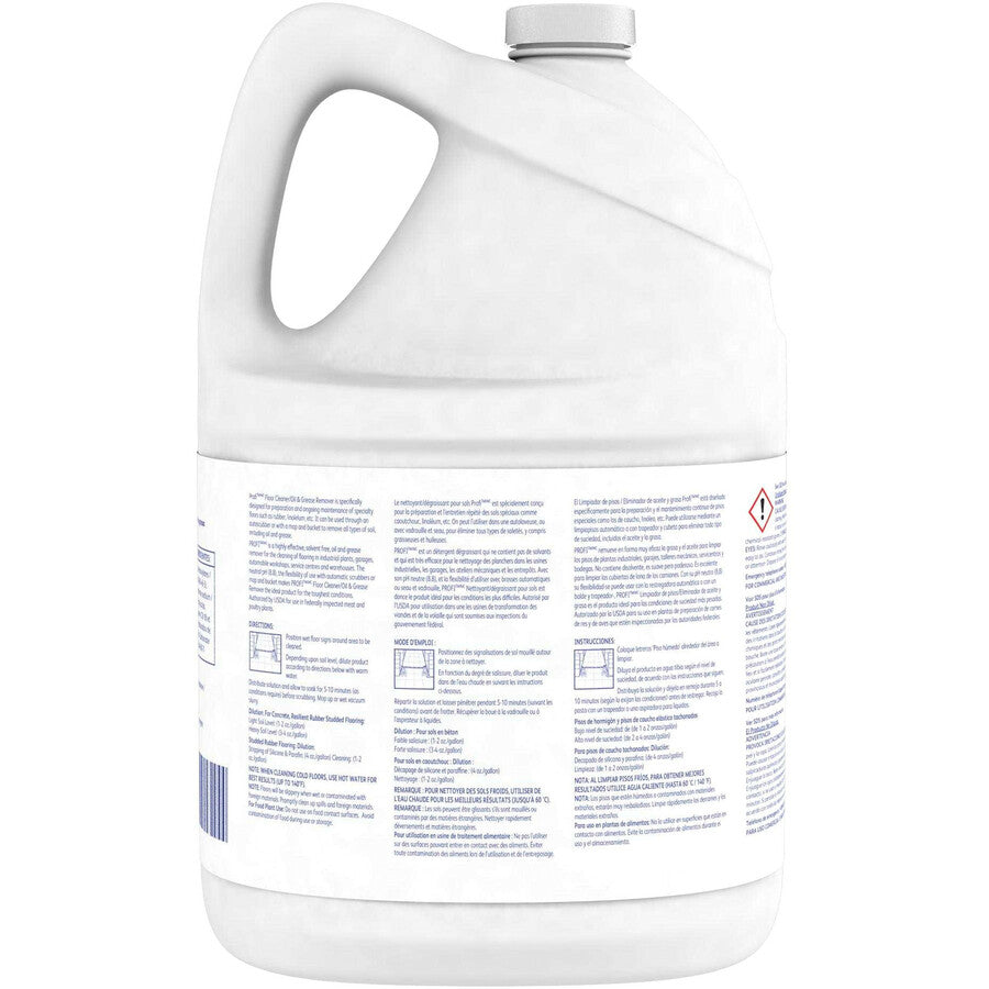 Diversey Profi Floor Cleaner/Grease Remover - 128 fl oz (4 quart) - Surfactant Scent - Solvent-free, pH Neutral, Butyl-f