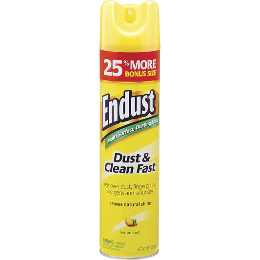 Diversey ENDUST Lemon Dust & Clean Spray - Ready-To-Use - 12.50 oz (0.78 lb) - Lemon Zest Scent - 6 / Carton