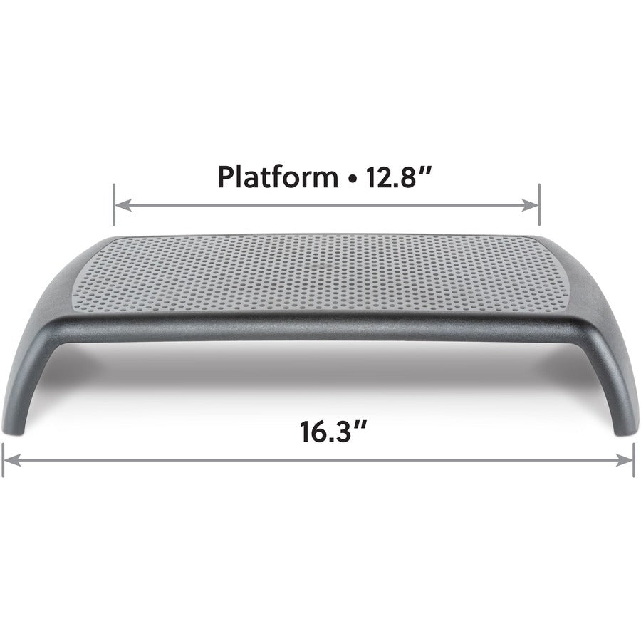 Allsop ErgoRiser Monitor Stand - (32212) - 20 lb Load Capacity - 3" Height x 16.30" Width x 9" Depth - Black - 1 Each