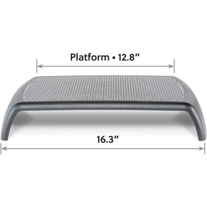Allsop ErgoRiser Monitor Stand - (32212) - 20 lb Load Capacity - 3" Height x 16.30" Width x 9" Depth - Black - 1 Each