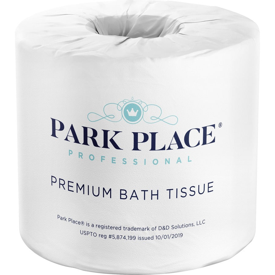 Park Place Double-ply Premium Bath Tissue Rolls - 2 Ply - 420 Sheets/Roll - Embossed Pattern - White - 1 Carton