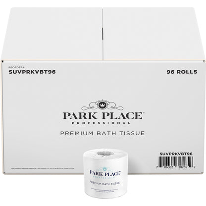 Park Place Double-ply Premium Bath Tissue Rolls - 2 Ply - 420 Sheets/Roll - Embossed Pattern - White - 1 Carton