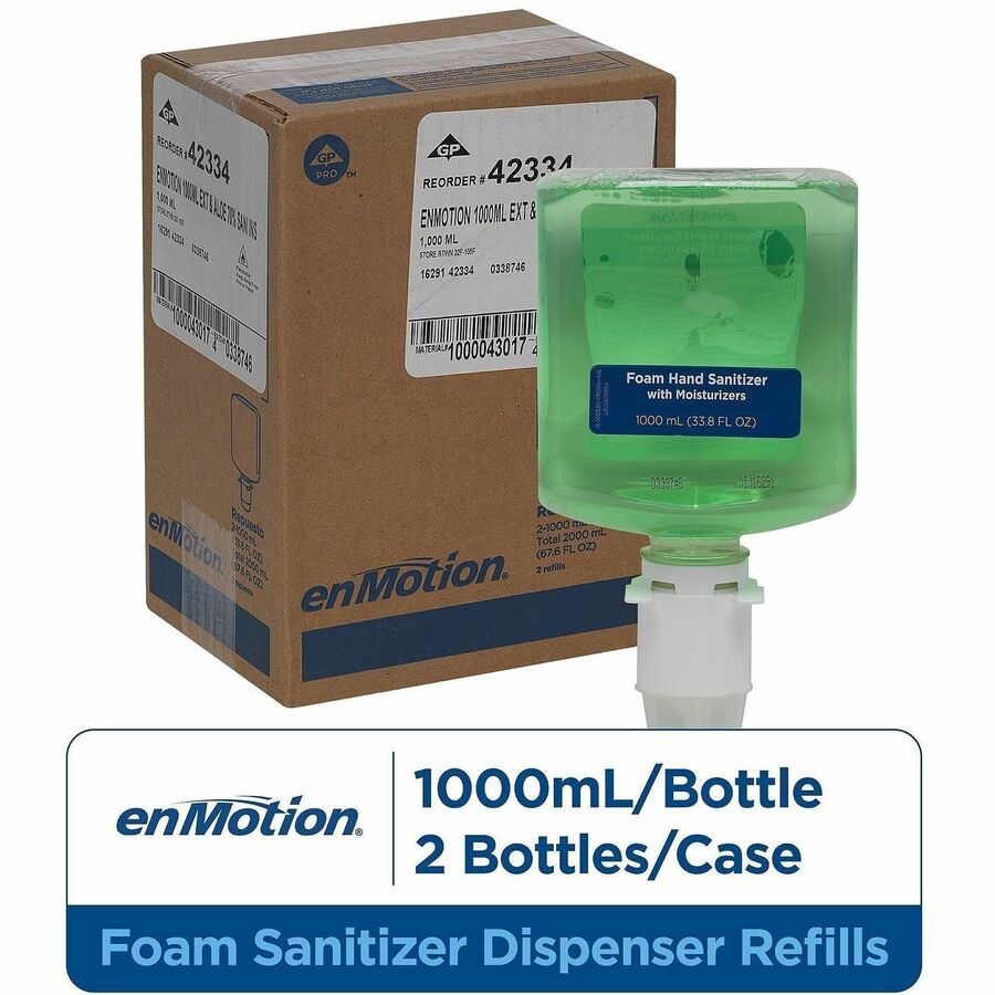 enMotion Hand Sanitizer Foam Refill - 1.06 quart - Kill Germs, Bacteria Remover - Hand - Moisturizing - Green - Quick Dr