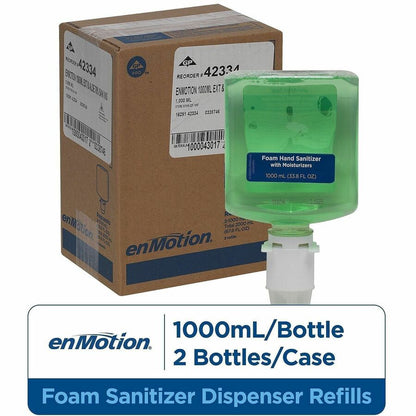 enMotion Hand Sanitizer Foam Refill - 1.06 quart - Kill Germs, Bacteria Remover - Hand - Moisturizing - Green - Quick Dr