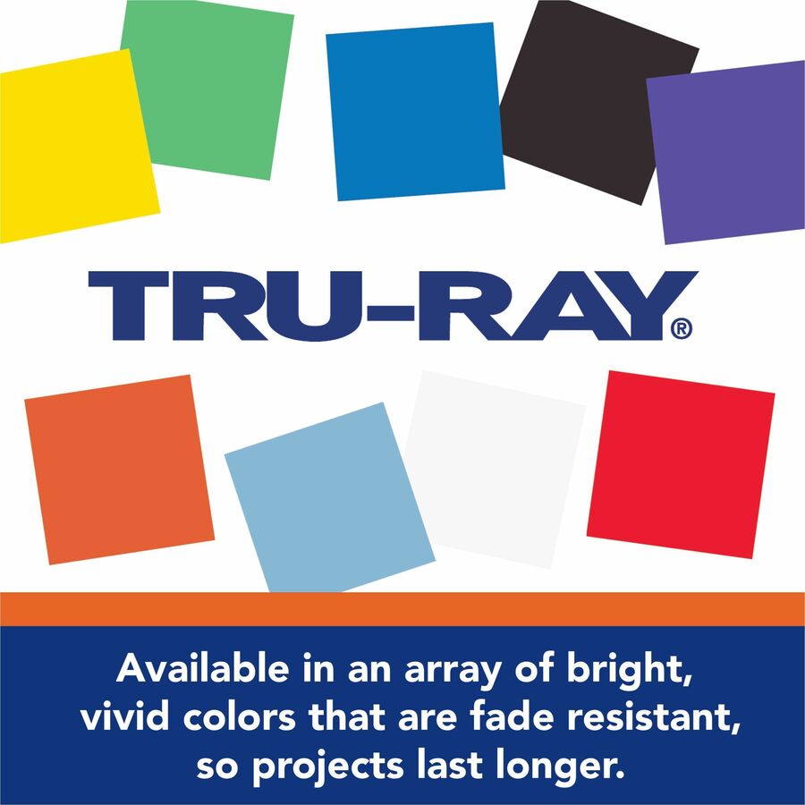 Tru-Ray Construction Paper Art Roll - Mural, Art Project, Banner - 36" Width x 500 ft Length - Festive Red - Sulphite - 