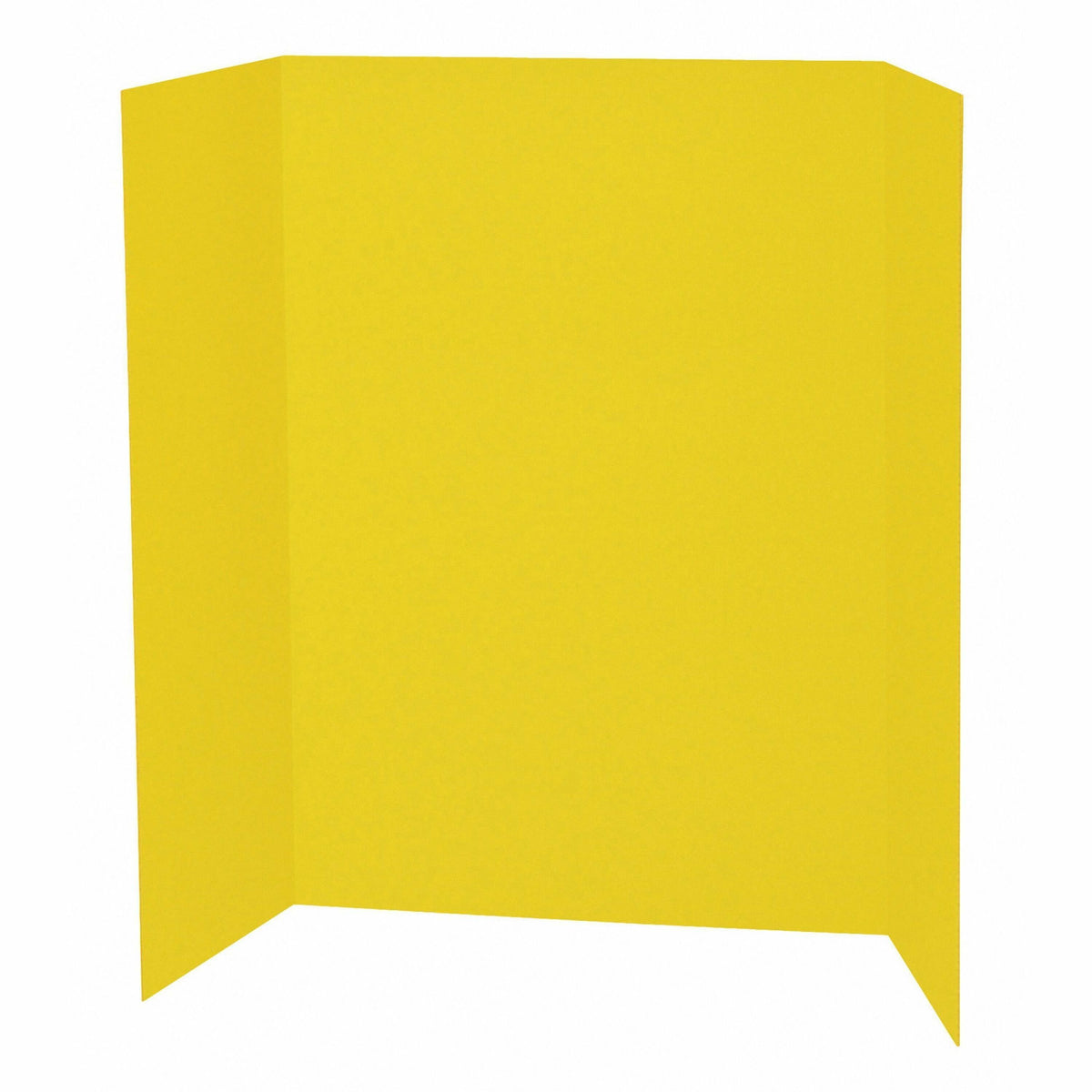 Pacon Single Wall Presentation Board - 48" Board Height x 36" Board Width - Yellow Surface - Tri-fold, Recyclable, Corru