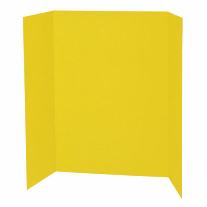 Pacon Single Wall Presentation Board - 48" Board Height x 36" Board Width - Yellow Surface - Tri-fold, Recyclable, Corru