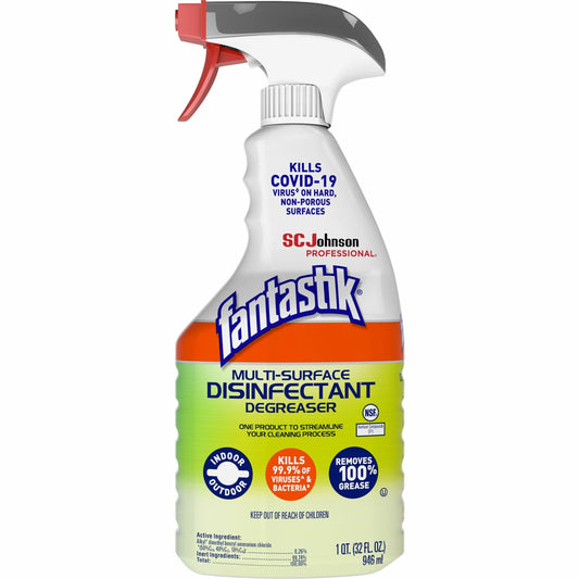 fantastik® Multisurface Disinfectant Degreaser Spray - 32 fl oz (1 quart) - Fresh Scent - 1 Each