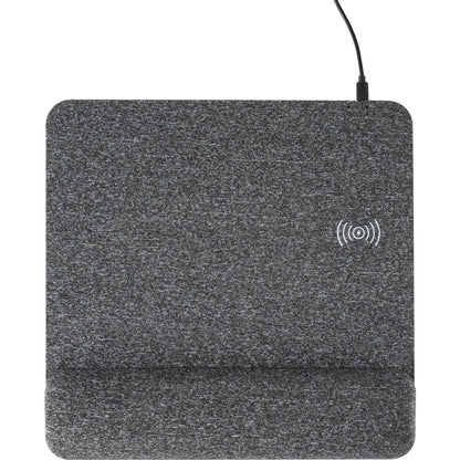 Allsop PowerTrack Plush Wireless Charging Mousepad - (32304) - 1.85" Height x 11.60" Width - Gray - Memory Foam - Mouse 