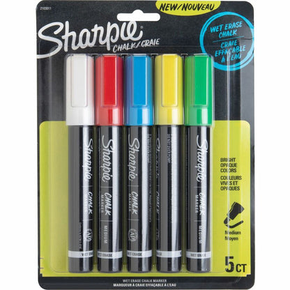 Sharpie Wet Erase Chalk Markers - Assorted Ink - Writing, Glass, Drawing - 1 Pack