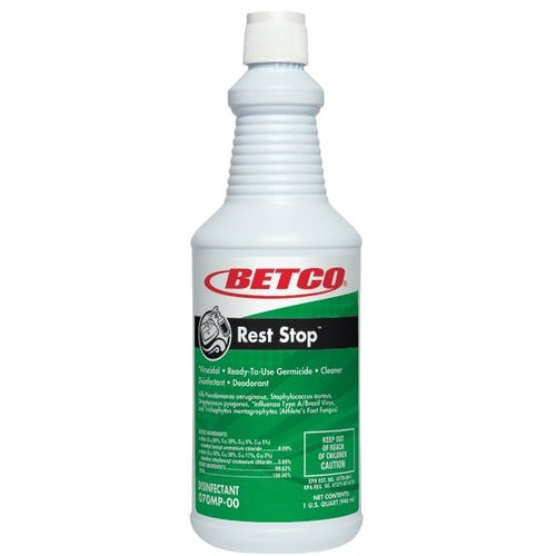 Betco Rest Stop Restroom Disinfectant - Ready-To-Use - 32 fl oz (1 quart) - 1 oz (0.06 lb) - Citrus Floral, Fresh Scent 